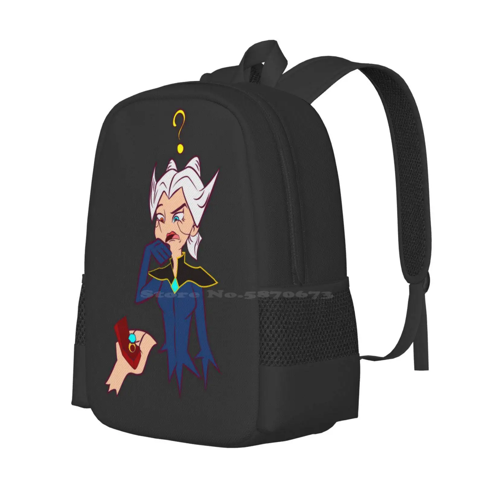 Confused Camille Hot Sale Schoolbag Backpack Fashion Bags Camille Joke Fanart Funny Black Gaming Gamer Waifu