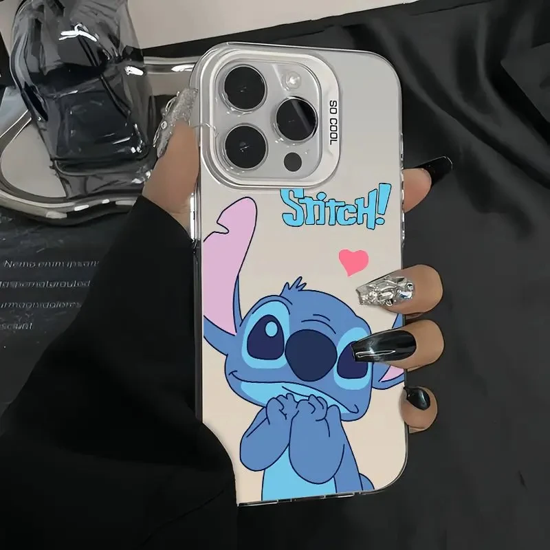 NOWOŚĆ Etui na telefon Stitch Funny Cartoon do iPhone 14 13 11 12 15 Pro Max 7 8 Plus XR XS MAX Y2K Anti Fall Lovely Case Cute