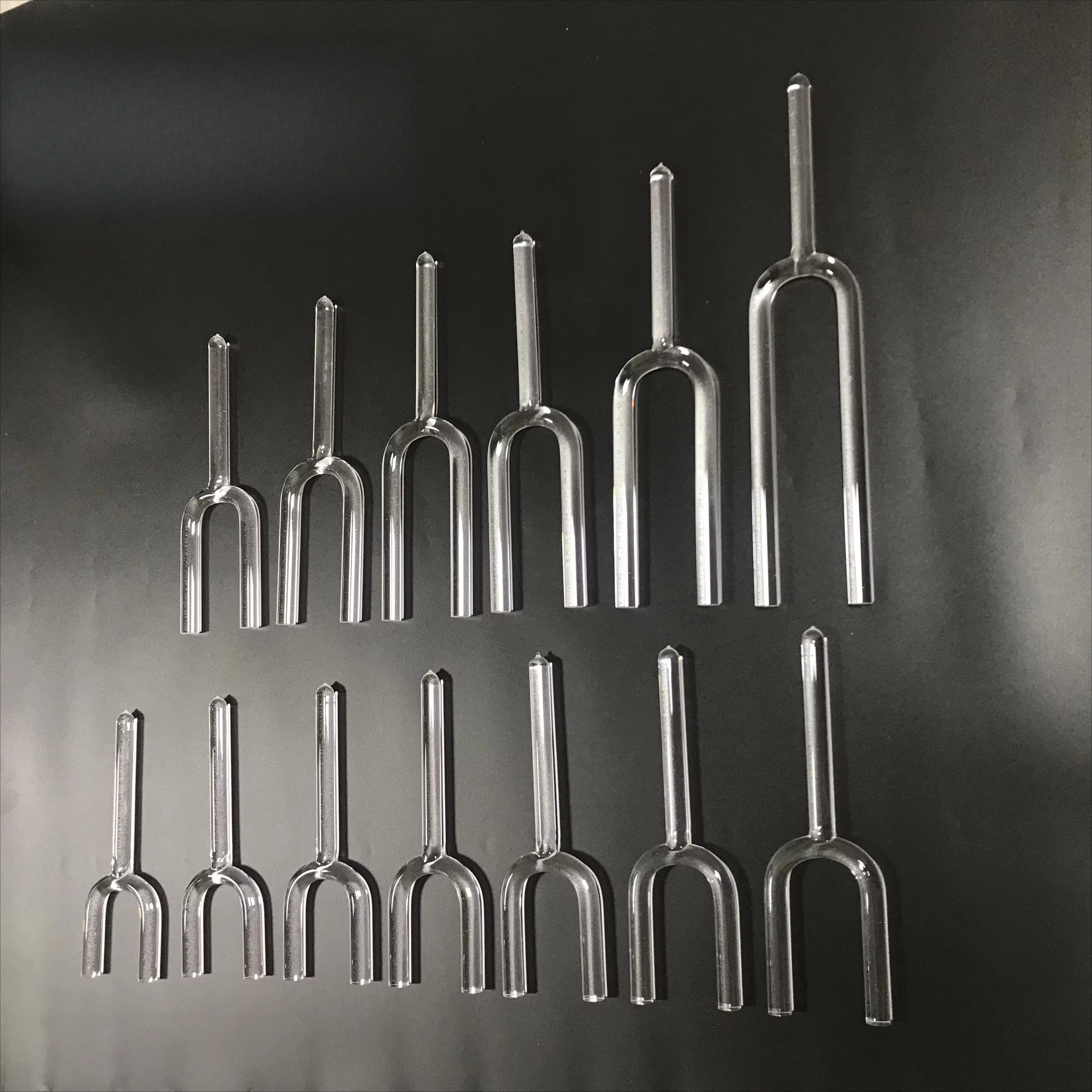 High Quality Quartz Crystal Tuning Forks Healing Clear Crystal Singing Tuning Forks