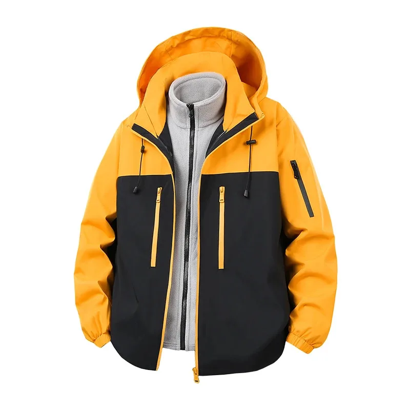 سترة واقية خارجية جديدة مقاومة للرياح ومقاومة للماء لخريف وشتاء 2025 بدلة تسلق الجبال ثلاثة في واحد