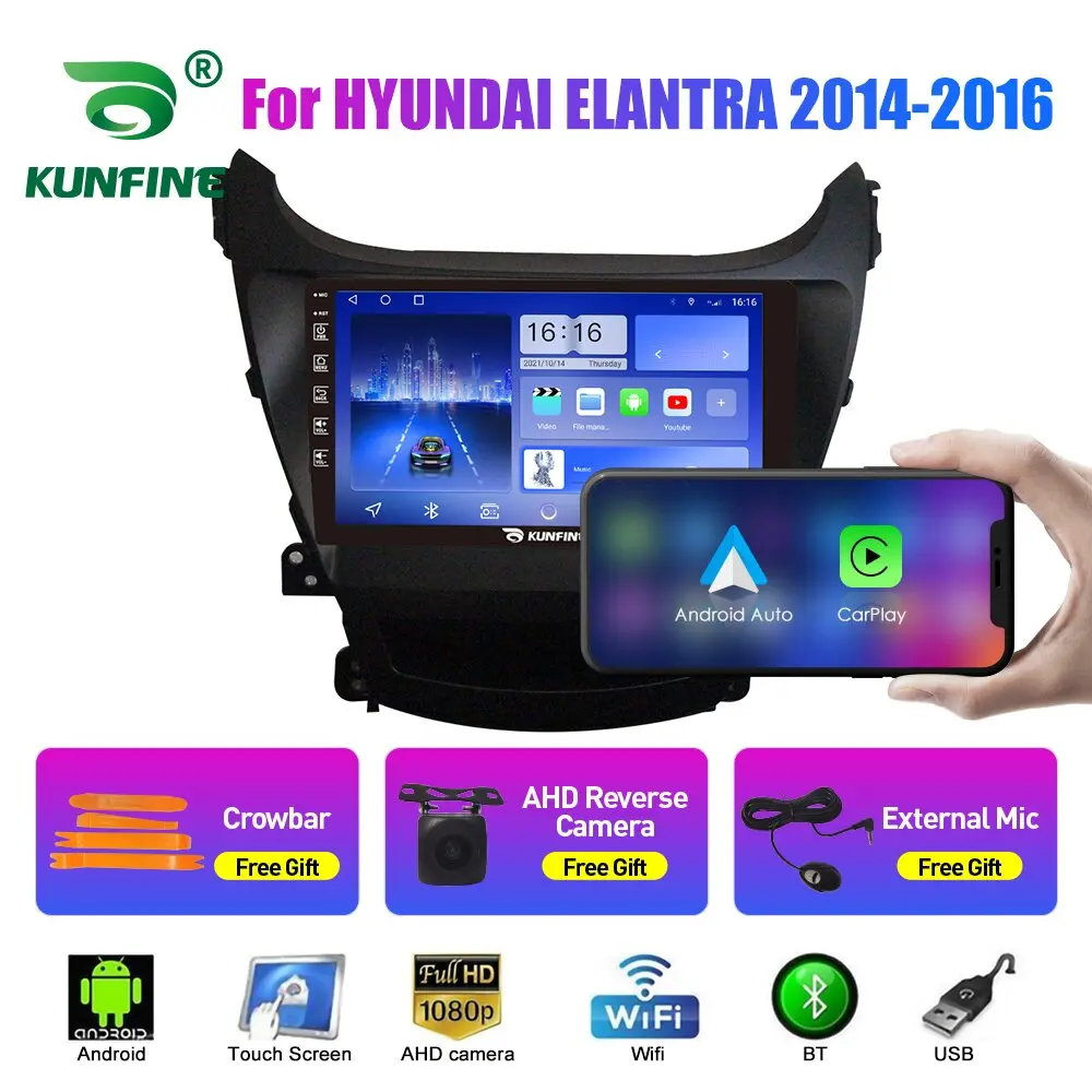 Car Radio For HYUNDAI ELANTRA 14-16 2Din Android Octa Core Car Stereo DVD GPS Navigation Player Multimedia Android Auto Carplay