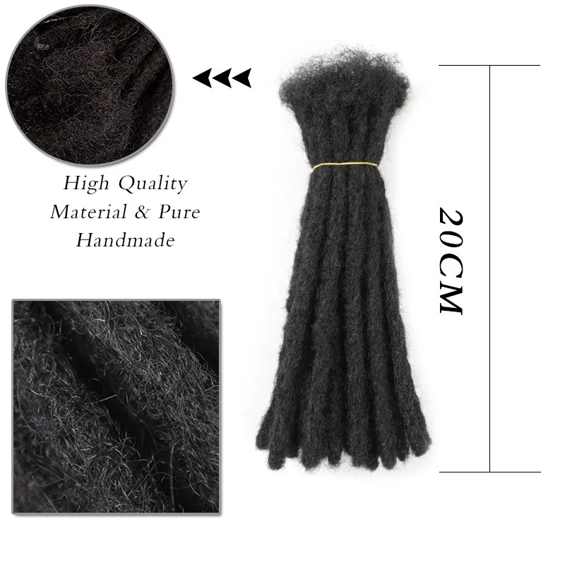 Synthetic heat-resistant 20cm men and women braided hair dirty braids street fashion daily wear good care braided hair