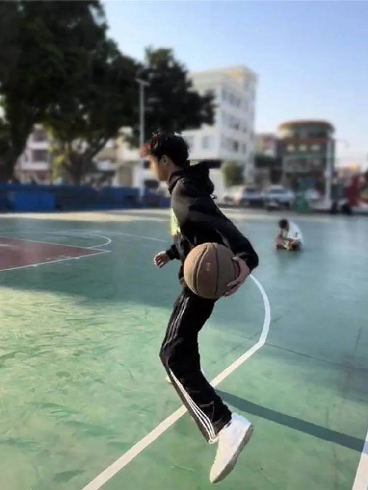 

Loose Basketball Style Thin Stripe Pants for Men And Women Spring Summer Casual Loose Fit Sports Sweatpants Youth Active