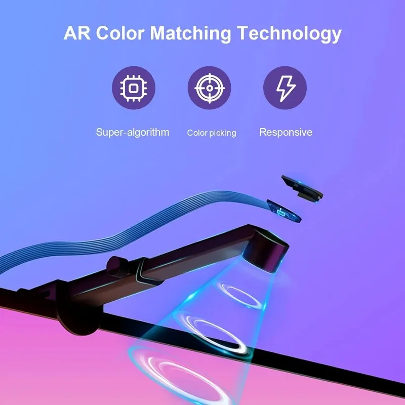 Nueva retroiluminación de TV RGBIC 5V, sensor de gama de color AR que puede capturar parte del color en la pantalla, 12,5 pies (55-65 TV), 16,4 pies (65-85 TV)