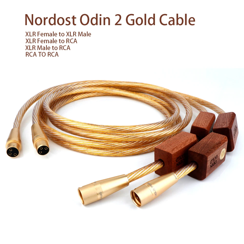 Nordost ODIN 2 Gold RCA Audio Cable HIFI XLR Male To Female Plug Lin Highest Reference Interconnects Audiophile For Amplifier CD