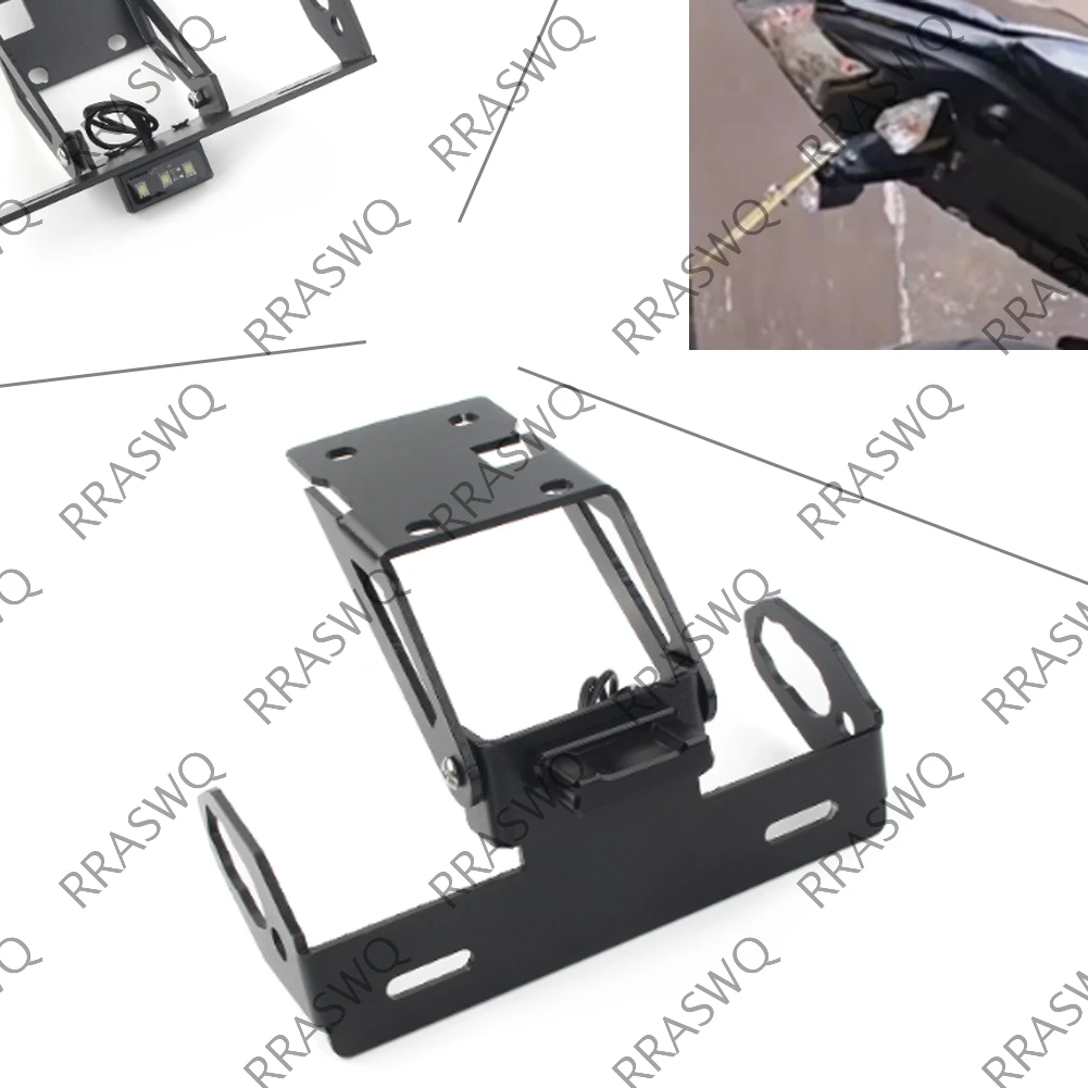 

Motorbike Rear Tail Tidy License Plate Holder Bracket Mount Kit Fit for Kawasaki Z650 2017 2018 2019 2020