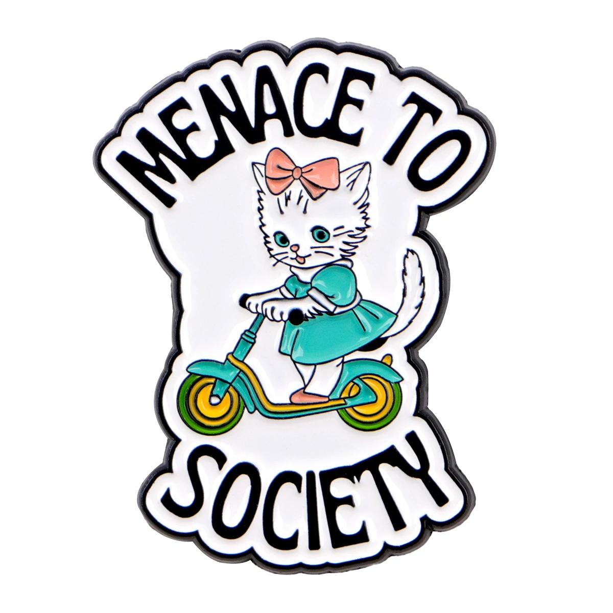 Funny Animals Enamel Pin, Cartoon Cat Brooch