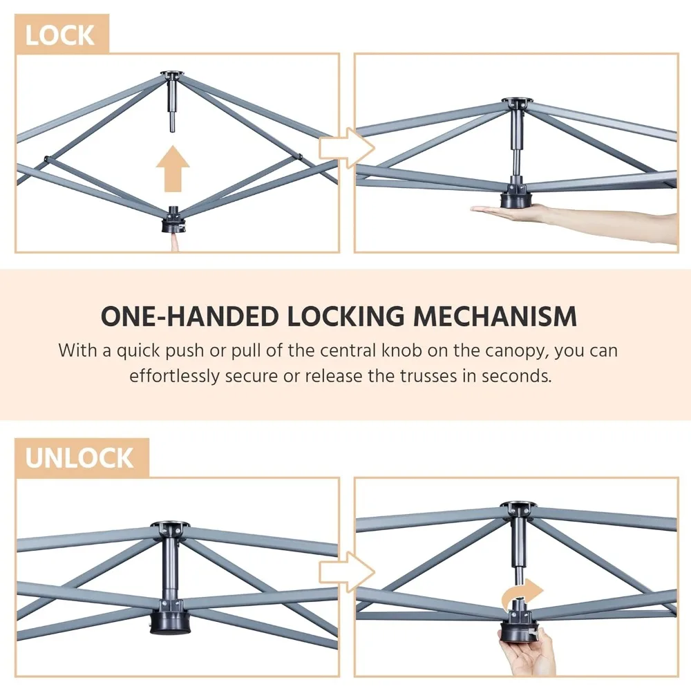 Всплывающая палатка с навесом быстрого приготовления 10x10 для 1 человека, портативная уличная коммерческая беседка с простым настройством, мгновенное укрытие с кнопкой