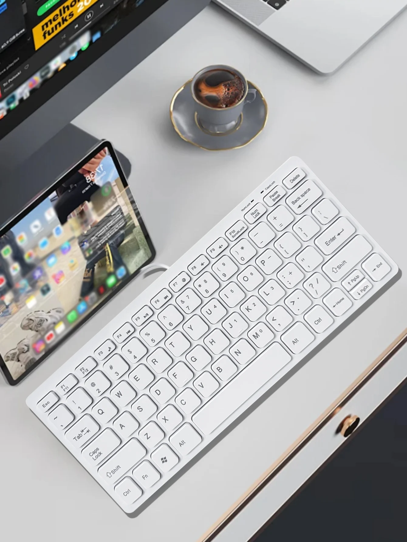 Notebook keyboard, USB interface, punk keyboard, desktop computer office quiet wired mini keyboard