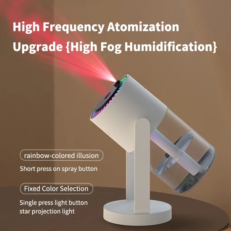 Desktop Portable Humidifier New Projection Starry Sky Top USB Heavy Fog Vehicle New Rotating Machine,For Car,Home