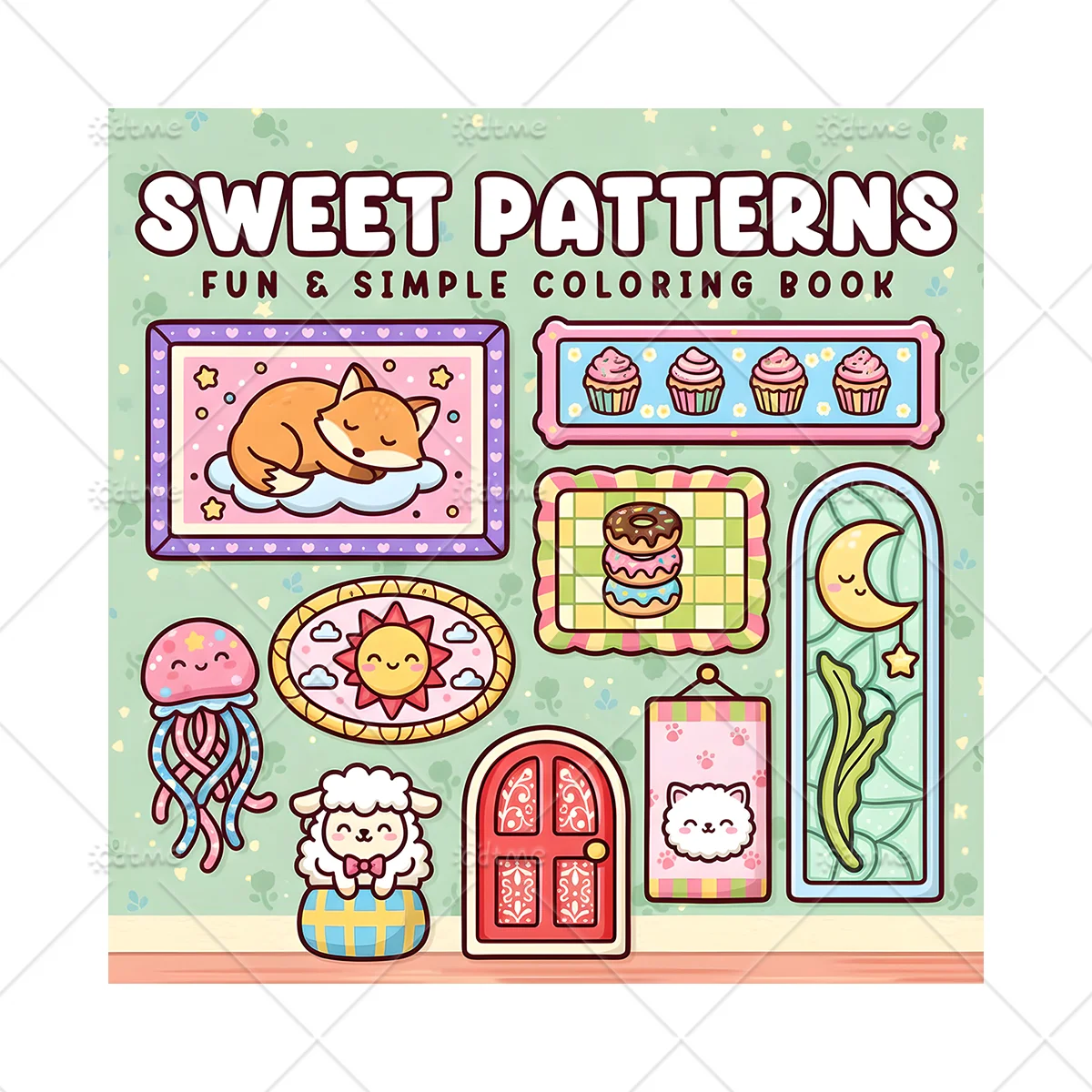 24 pagina's ZOETE PATRONEN Kleurboek voor volwassenen |   Kleurboek, tekenbenodigdheden voor Kerstmis, Thanksgiving - afbeelding 2