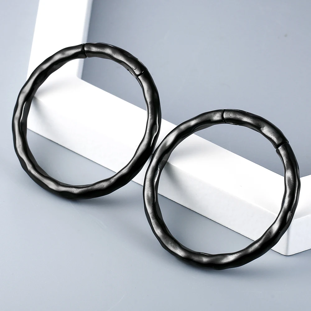 Casvort 2PCS 5mm 316 Stainless Steel Ear Weights Hanger Ear Plugs for Stretched Lobe Piercing Women Body Jewelry Hypoallergenic