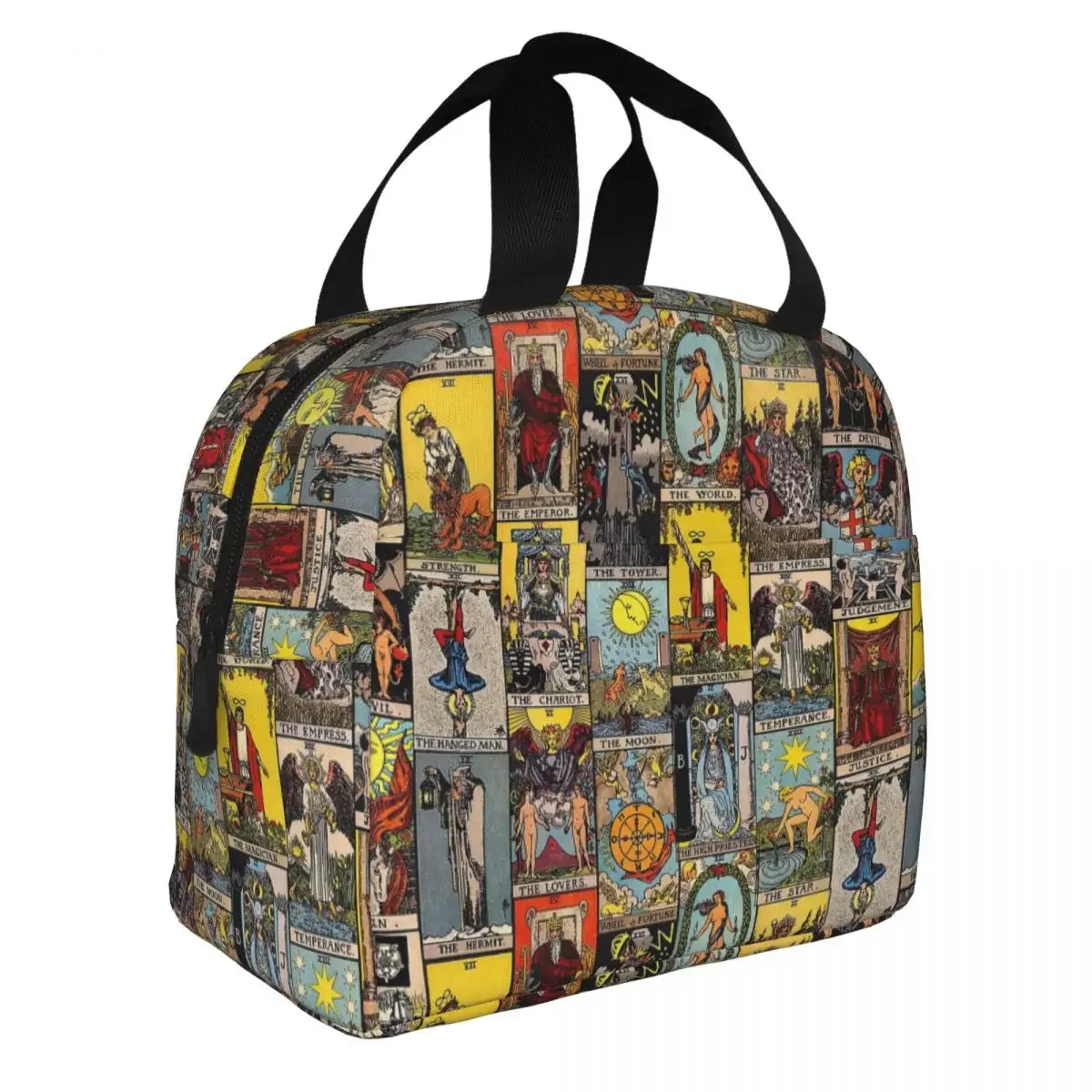 

The Major Arcana of Tarot Insulated Lunch Bag Leakproof Fortune Witch Occult Pagan Vintage Reusable Cooler Bag Lunch Box Tote