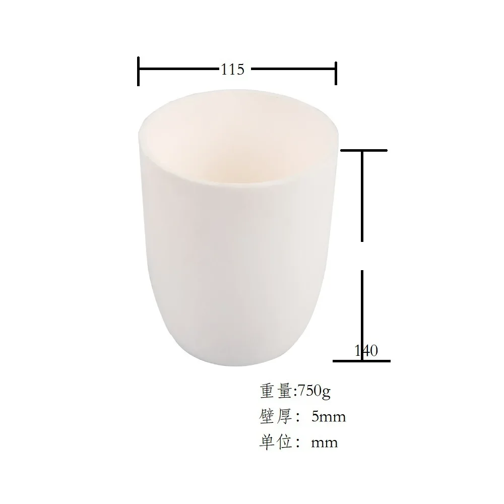 Corundum Crucible Alumina 99 Porcelain 115 * 140 Arc Alumina Crucible High Temperature Ceramic