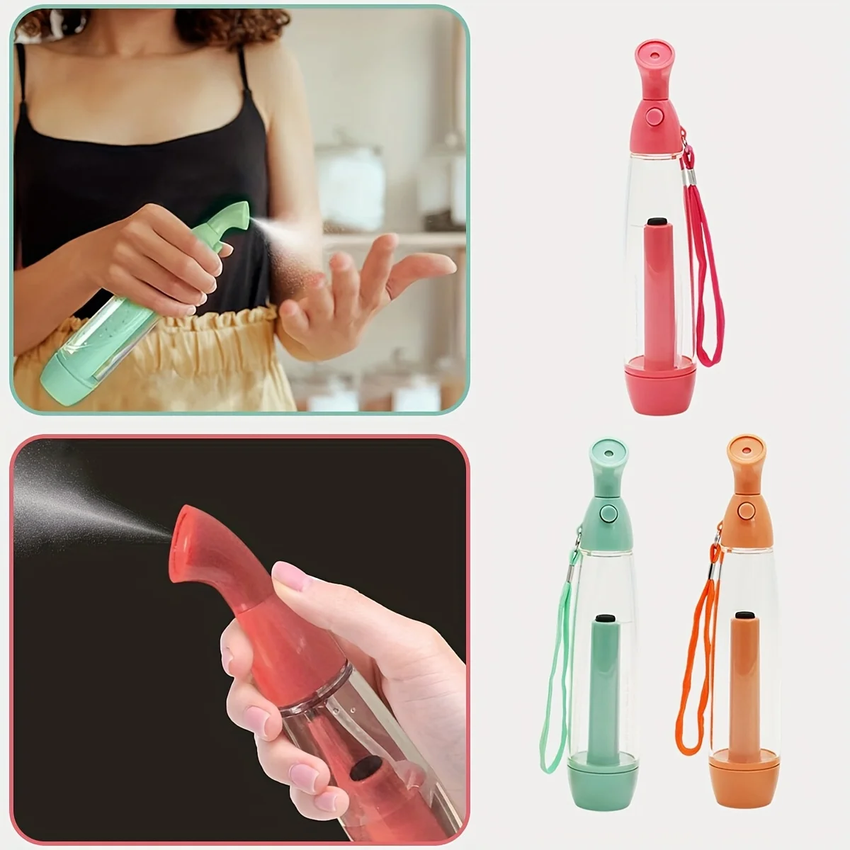 1pc mini garrafa de spray reutilizável-transparente, ideal para cosméticos e névoa de água, garrafa de spray recarregada, design de spray ergonômico