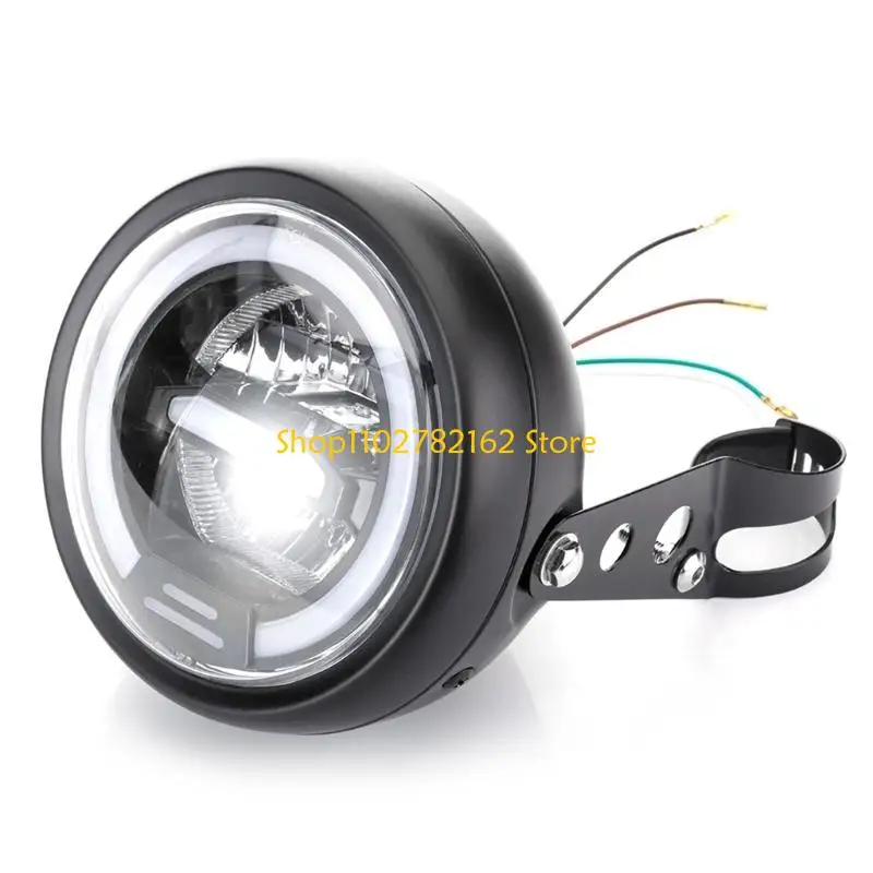 

547B Bright 6.5 Inch LED Round Headlight Daytime Running Light for Motorcycles Bikes Safe Night Riding Improved Road Safety