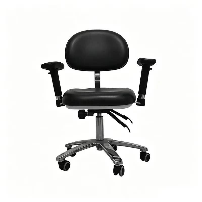 Rotating Dental Chair with Adjustable Armrests Comfortable Leather Seat for Private Clinic Professional Workstation Equipment