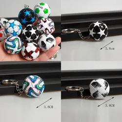 Phone Lanyard European Football Imitation Leather Souvenir Keychain Match Ball Fans Souvenir Keyring Phone Fashion Pendant Gift