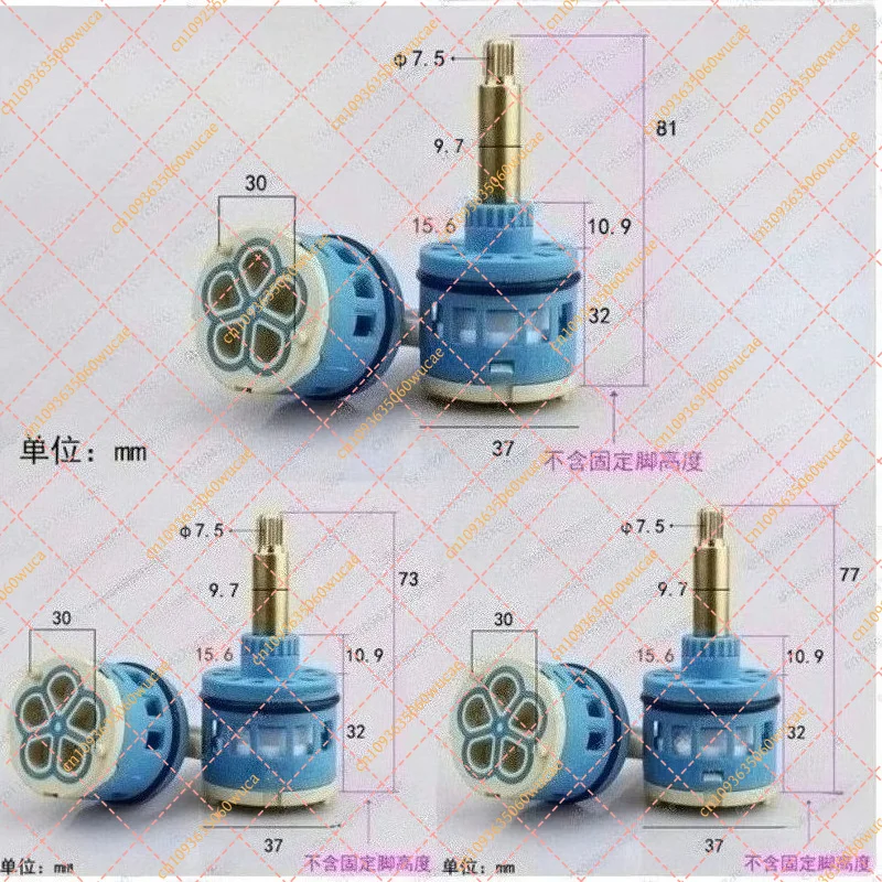5 Hole Concealed Shower Diverter Valve Wall Mounted Mixer Faucet Brass Body Shower Cartridge Water Separator Valve Core