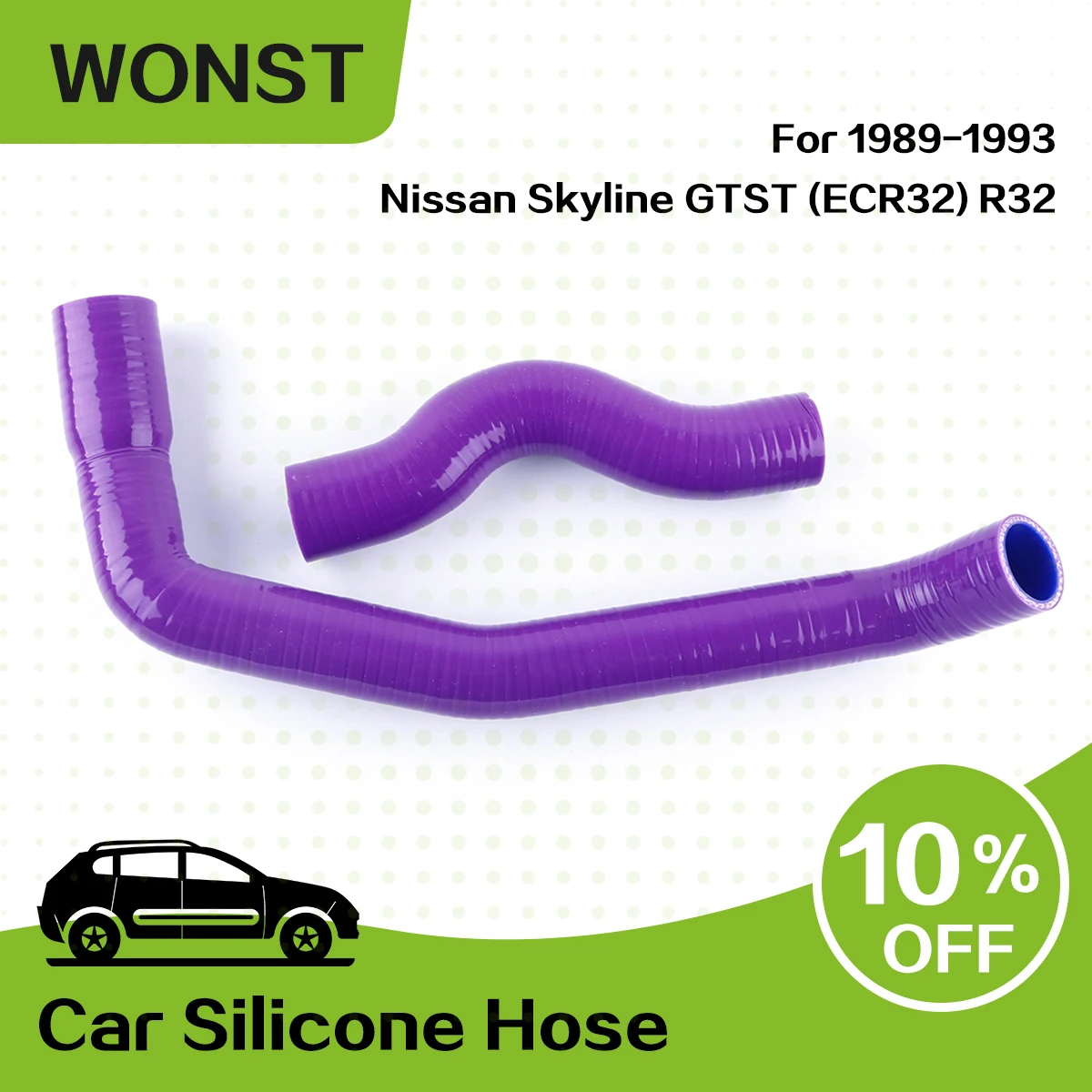 

For Nissan Skyline GTM GTST ECR32 R32 RB20DET 1989 1990 1991 1992 1993 Silicone Radiator Hose