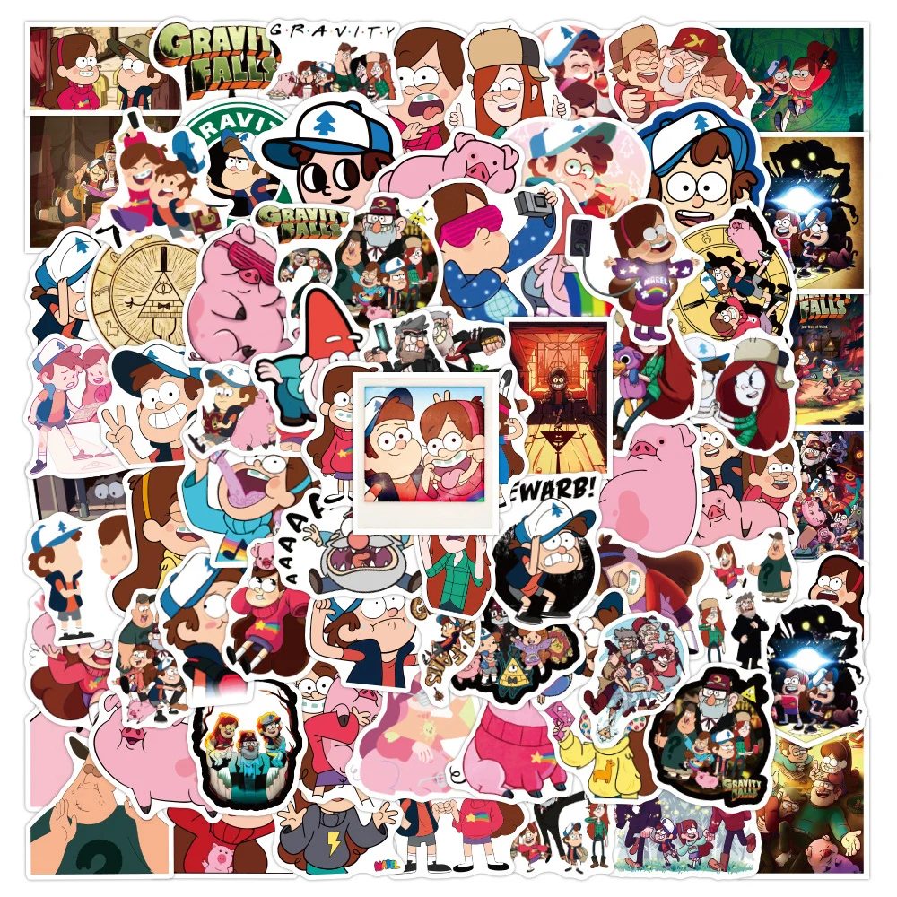 

10/30/50/100pcs Cute Disney Anime Gravity Falls Stickers Funny Kids Decals Toy Phone Skateboard Luggage Cartoon Graffiti Sticker