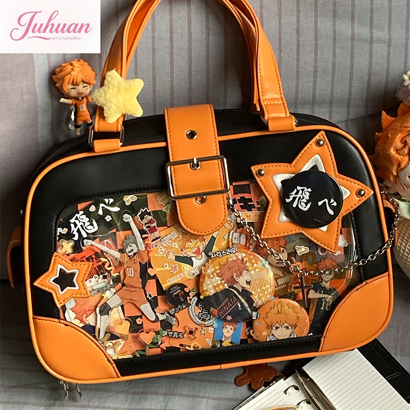 Japanese two-dimensional animation original ltabag transparent shoulder crossbody subculture y2k small food versatile bar bags