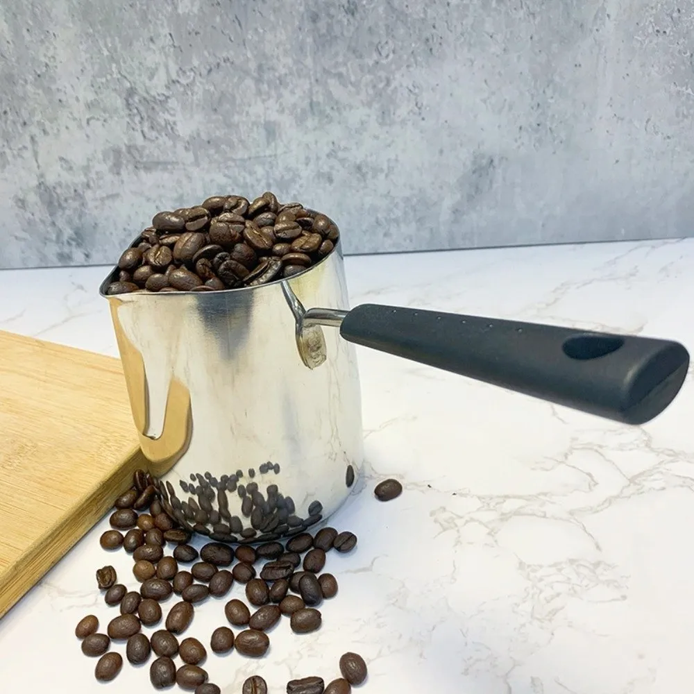 Cafetière en acier inoxydable à Long manche, bouche en forme de V, poêle à chocolat professionnelle, étanche, Pot de fusion de cire, usage domestique