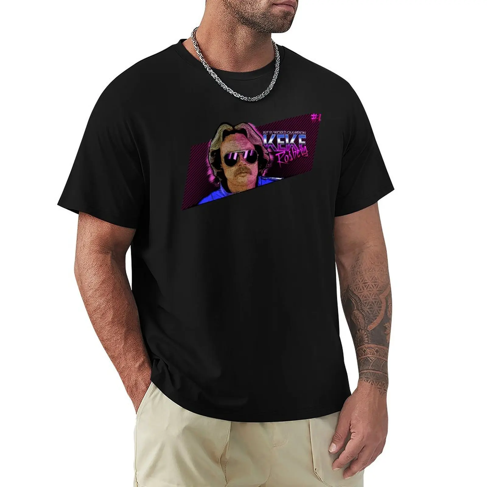 Keke Rosberg 80's vibe T-Shirt Fashion Letter Print T-Shirt