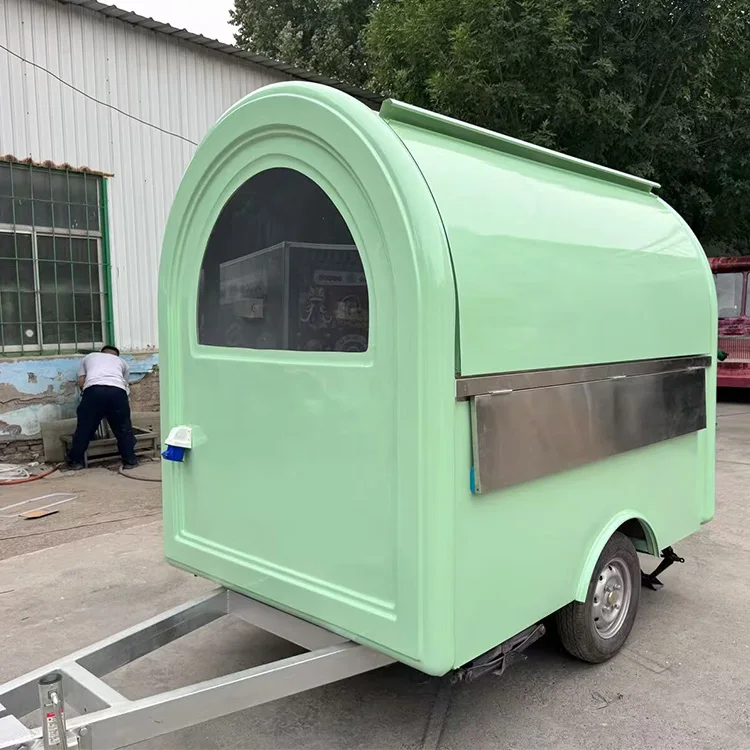 New Fashion Mobile Kitchen Food Truck Trailer - Coffee Drink Ice Cream Fast Food Cart with Multifunctional Design