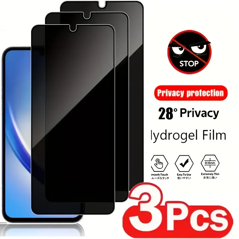 3Pcs Privacy Tempered Glass for Samsung Galaxy S25 Ultra S20 Plus S24 Ultra Screen Protector for Samsung S21FE S22 S23 Plus Film view 6