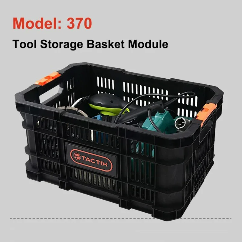 TACTIX Home Toolbox Multifunctional Stacking Combination Storage Box with Drawer Industrial Vehicle Trolley Tool Cart