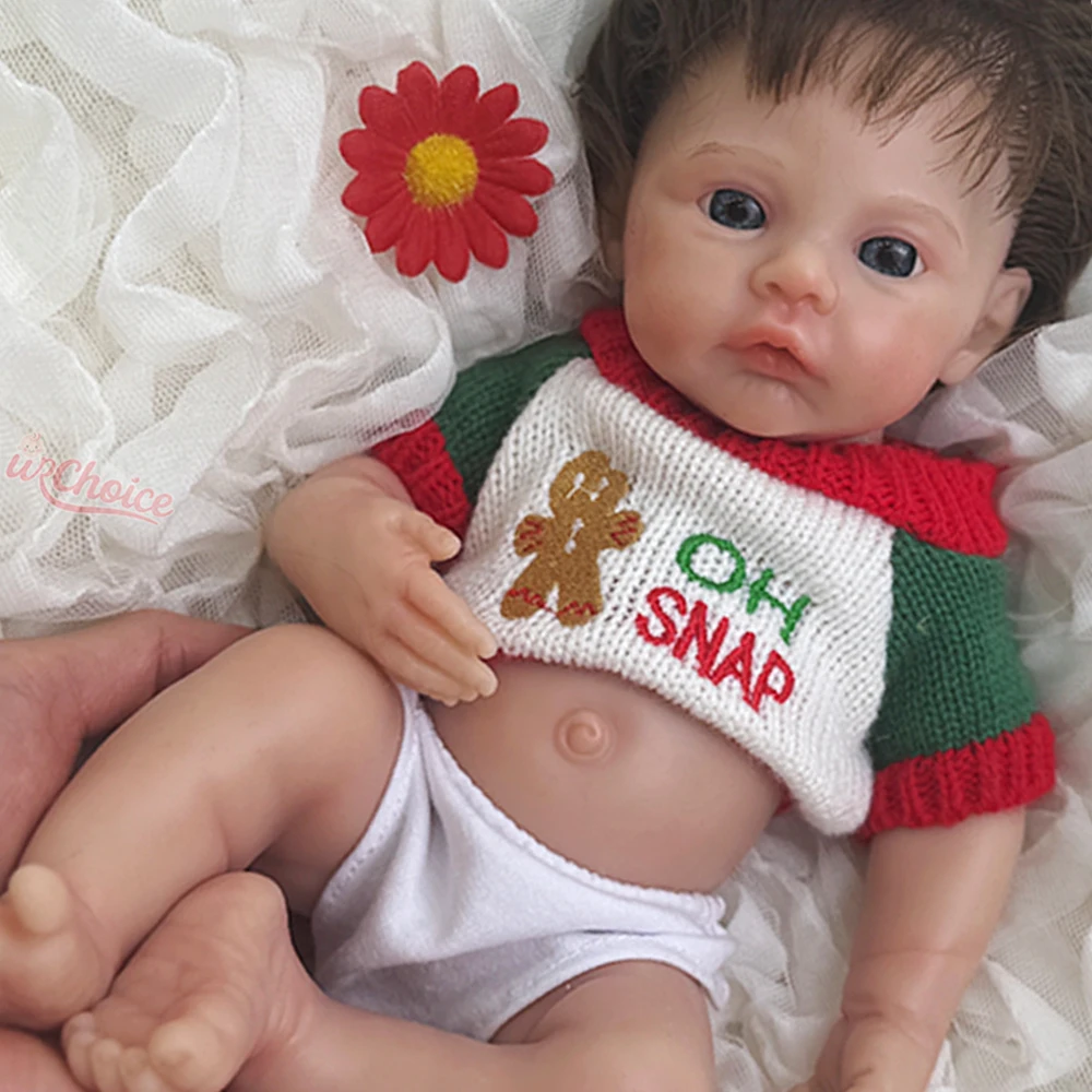 

12-inch Little One Silicone Reborn Doll Baby Girl with Hand-rooted Hair for Therapeutic Companionship Children's Toy