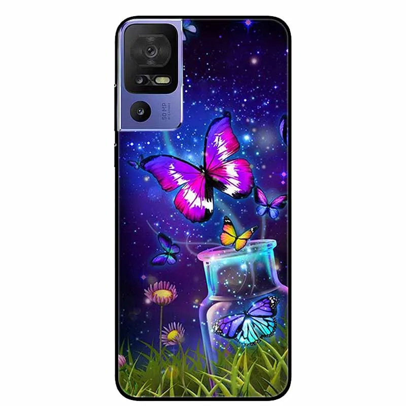 Soft Cover For TCL 40 SE Case 6.75\'\' Lovley Silicone Shockproof TPU Coque for TCL 40SE Phone Cases 6156A Fashion Cartoon Shells