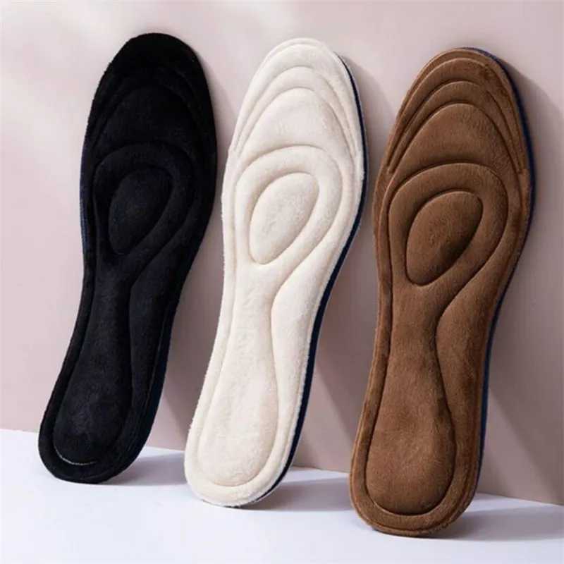 Wärmeisolierende Fleece-Einlegesohle, dick und weich für Schuhe, dicke weiche Massage-Einlage, Kaschmir-Winter-Thermo-Einlegesohlen für Männer und Frauen. – Detail 1