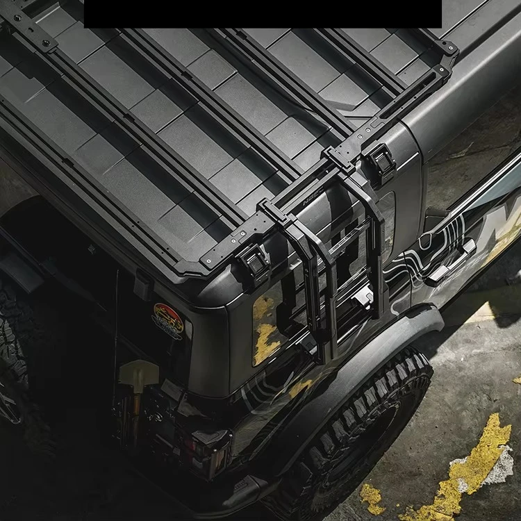 Complete Roof Rack Side Ladder Combo Set for SUV Truck Van Off Road Expedition Cargo and Climbing Access