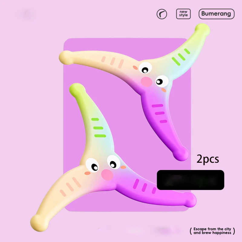 Kinderen Zacht Boomerang Speelgoed Handworp EVA Vliegende Schijf Speelgoed Volwassen kinderen Interactief Buitensporten Speelgoed Leuke Decompressie Geschenken