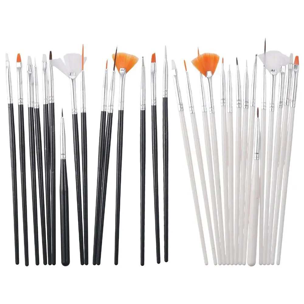 Ensemble de pinceaux de peinture acrylique pour la décoration de gâteaux, artisanat fait à la main pour les amoureux, strass au sucre, fourmi har noir et blanc