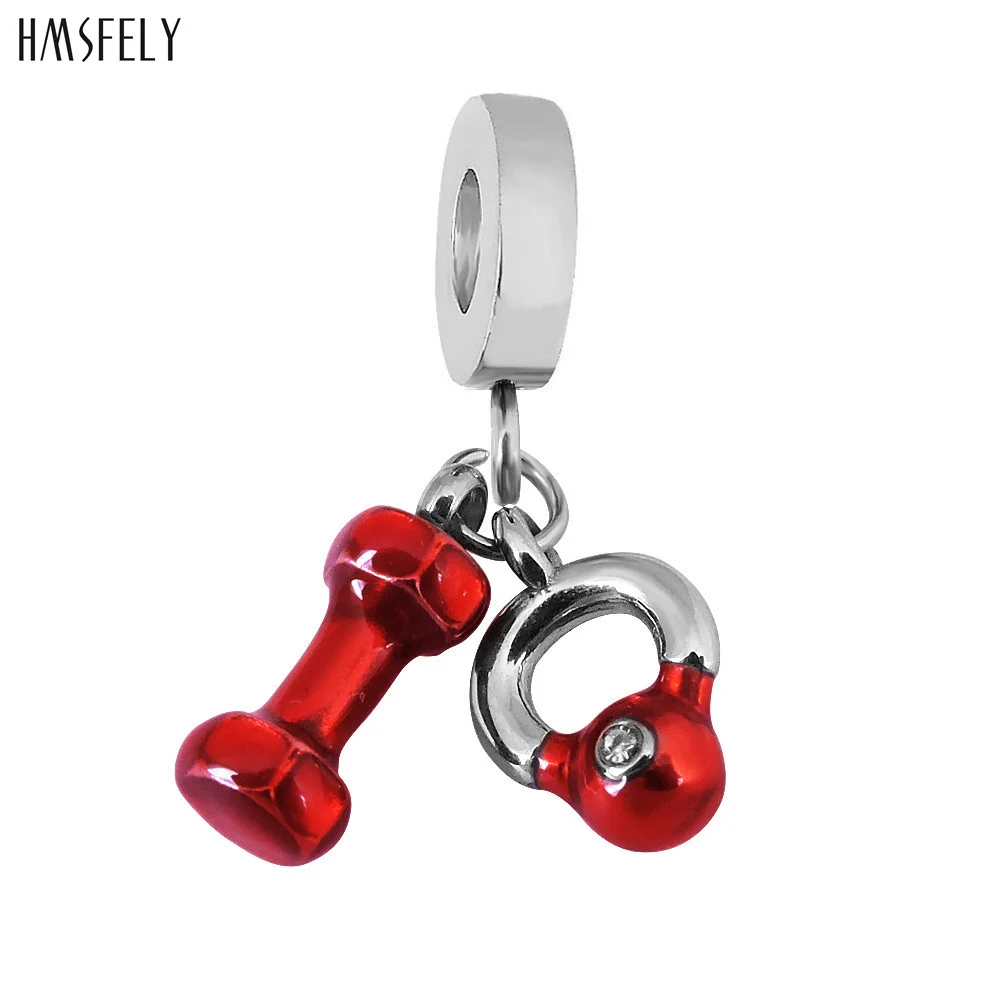 HMSFELY  Sports equipment Pendant Tags For DIY Bracelet Necklace Jewelry Making Accessories Stainless Steel Bracelets Parts