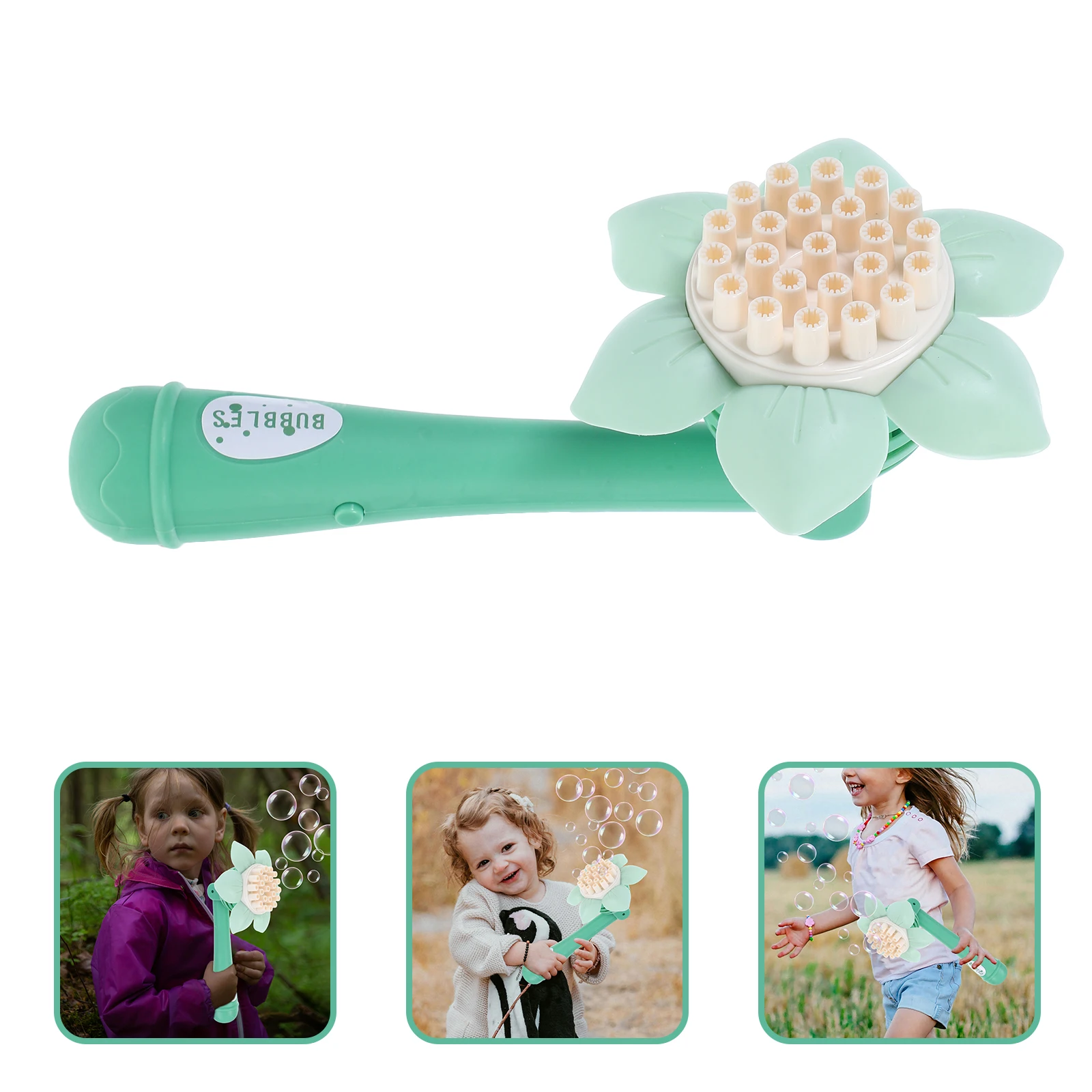 Sunflower Shape Bubble Machine Electric Blower Premium Plastic Kids Outdoor Indoor Gift Wand Long Lasting Colorful