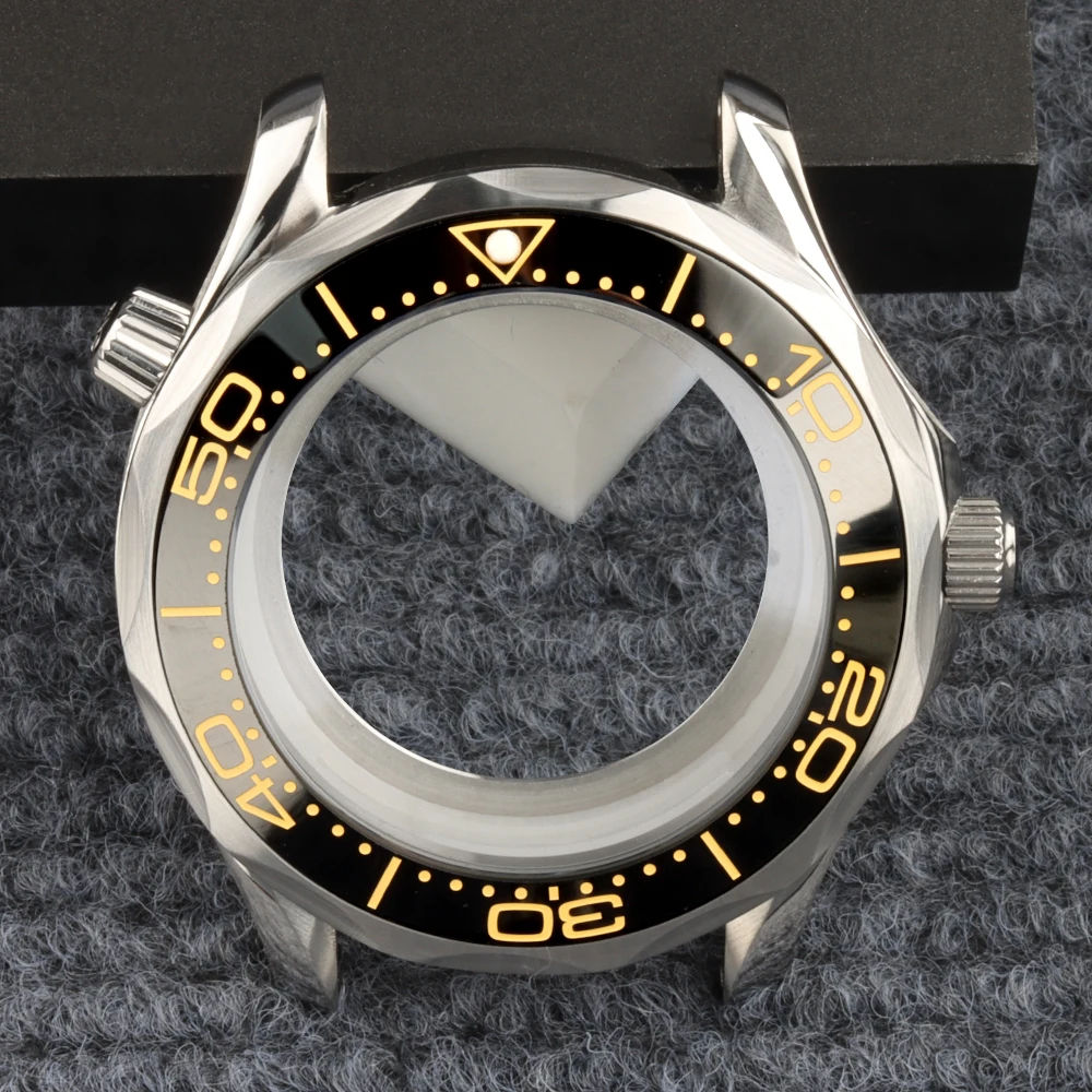 

NH35 Stainless Steel 41mm Case For Seamaster 300 Men's Watch Accessories Fit Seiko NH35 NH36 Movement 31mm Dial Waterproof Case