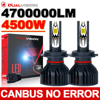 Dualvision 4500W H1 H4 H7 LED Canbus H8 H11  9005 HB3 9006 HB4 9012 Hir2 Led Bulb 5570 CSP Automobile Kit 12V Turbo Fog Lamp 24V