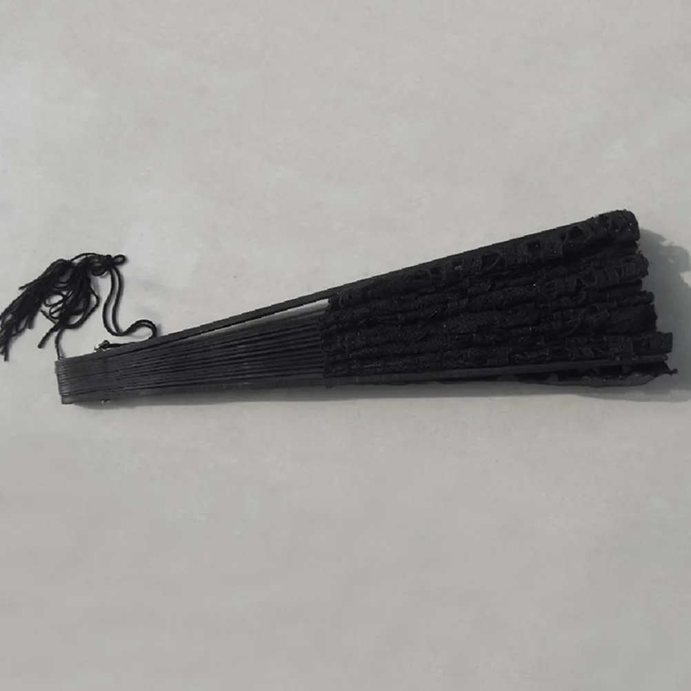 

2Pcs Vintage Lace Hand Fan Chinese Folding Fan Tassel Exquisite Decorative Portable Wedding Party Favor Summer Travel