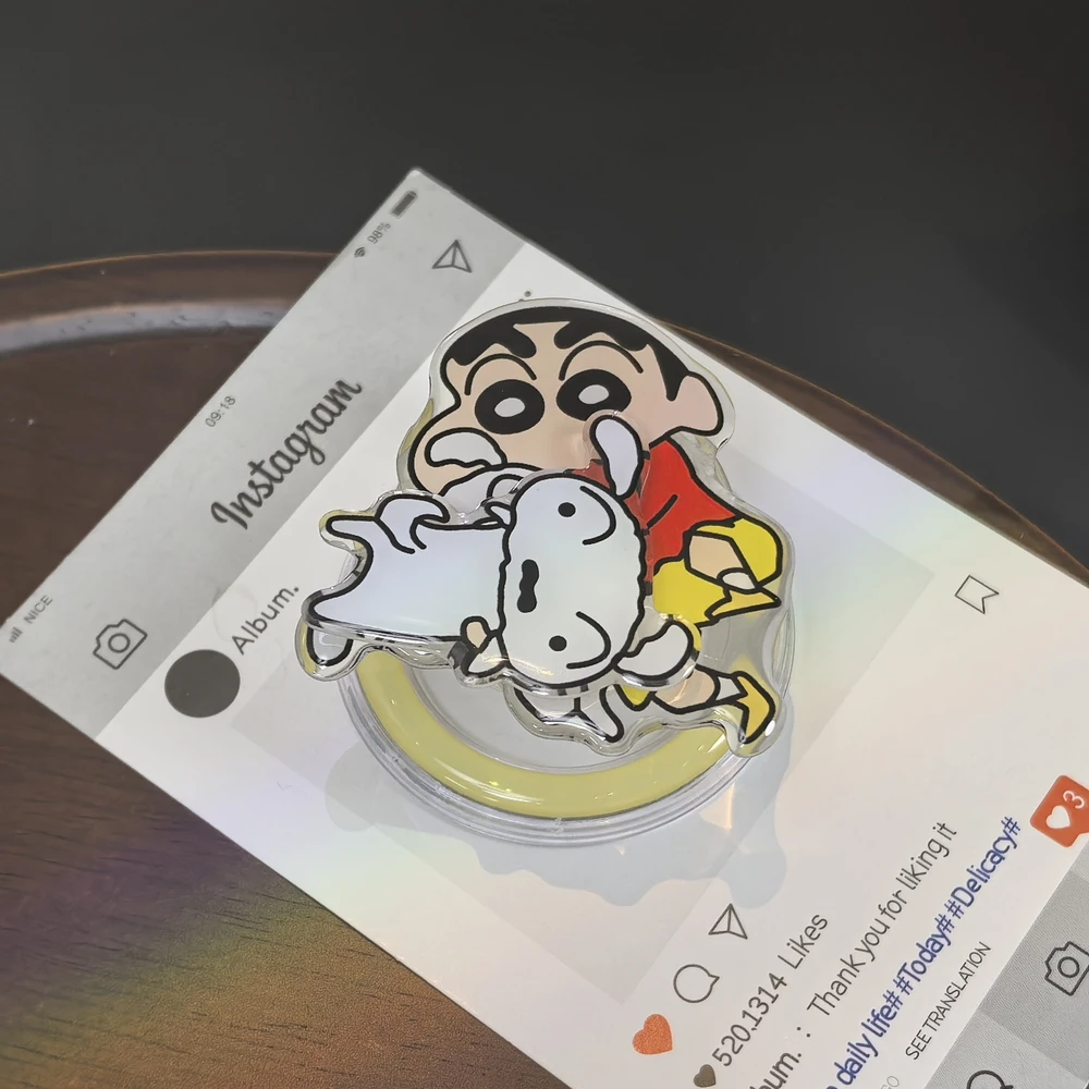 Crayon Shin-chan Niedlicher Magnetischer Handyhalter für Magsafe, Griptok Grip Tok Ständer für iPhone und Samsung, Faltbarer Kabelloser Ladehalter – Detail 9