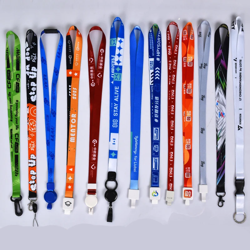Wholesale of Customized Lanyard Neck Rope Keychain Personal Printing Hanging Rope for ID Name Card Badge Holder