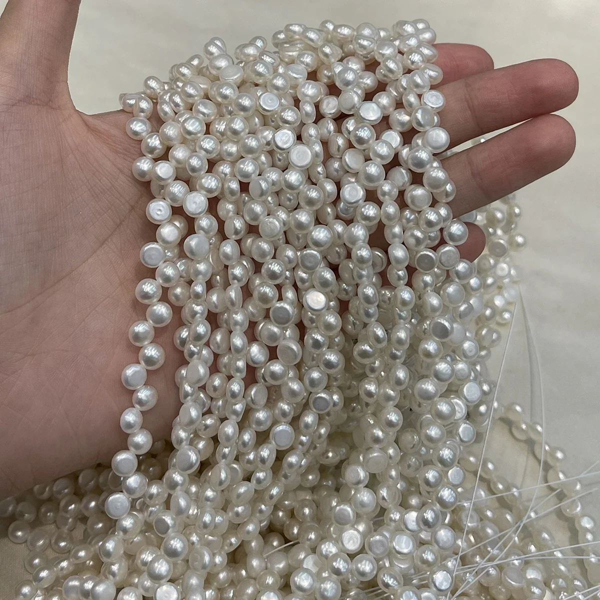 Natural Freshwater White Nugget Pearls 5-6mm Loose Beads DIY Jewelry Making Supplies for Handmade Bracelets Necklaces