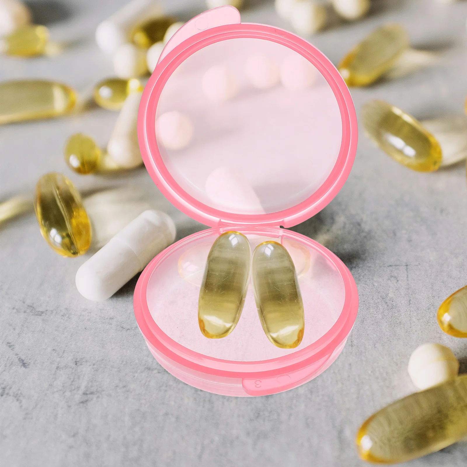 6 قطع من حقيبة تنظيم الأدوية المحمولة للسفر والأنشطة الخارجية، تصميم مدمج آمن للاستخدام الطبي، منظم تخزين صغير #5