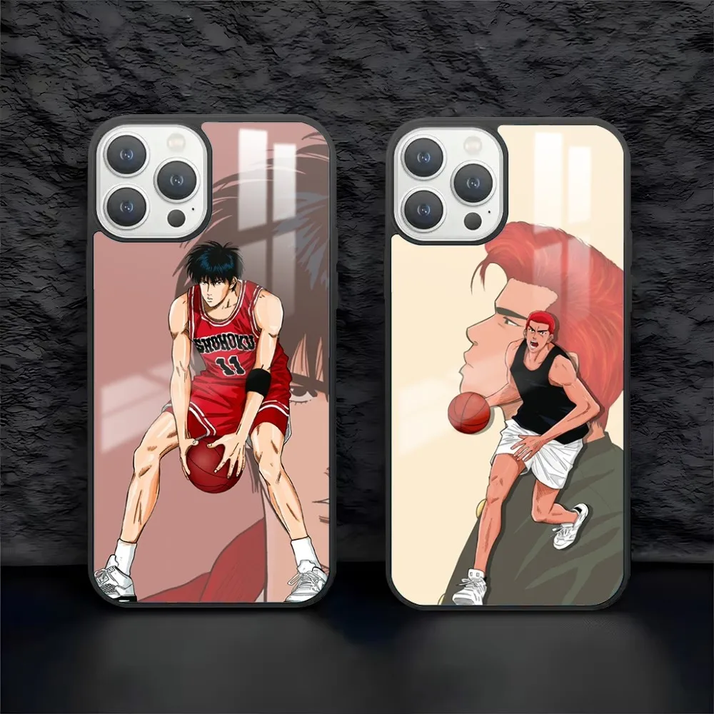 Anime S-Slam D-Dunk-K Phone Case For iPhone 16 15 14 13 12 11 Pro Max Plus Mini PC Fashion mirror phone case