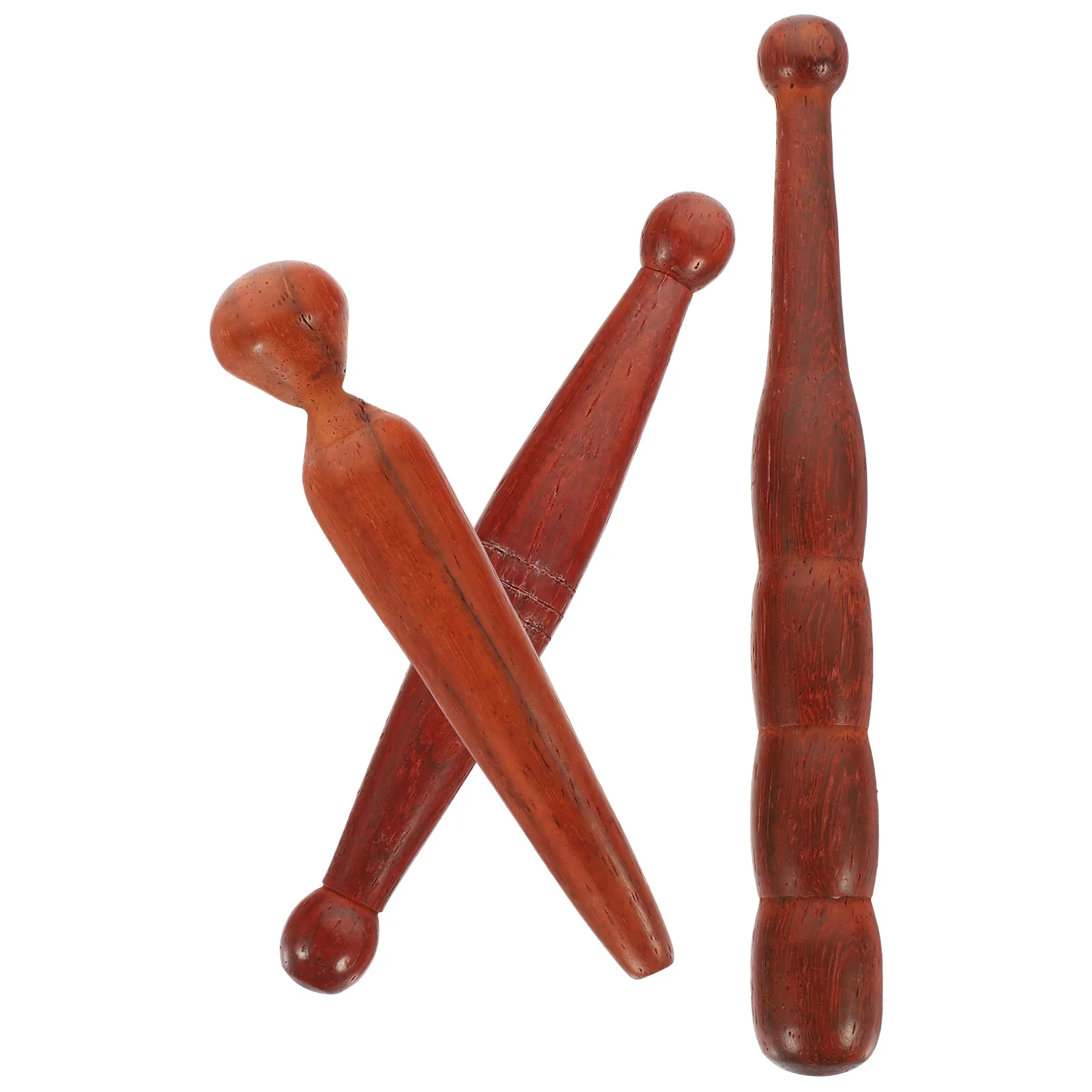 

3pcs Wooden Foot Massage Stick Natural Wood Acupressure Tool For Reflexology Points Body Relaxation Circulation Massage Rod