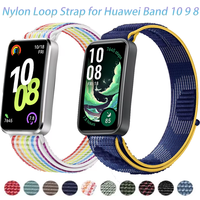 Sports Nylon Loop Watchband for Huawei Band 10 Adjustable Bracelet for Huawei Band 10 9 8 Replacement Wristband Accessories Belt