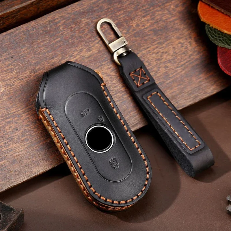 1pc Car Dedicated Leather Key Case For Weltmeister EX5 EX5-Z 2020 2021 2022 2023- Holder Shell Remote Keychain Accessories